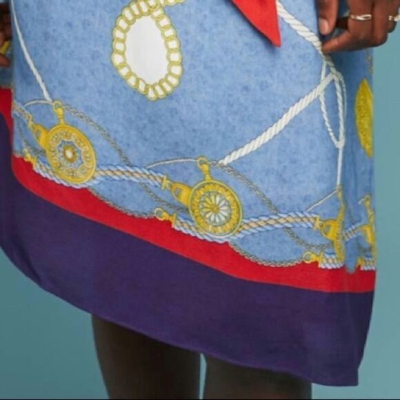 💯 Anthropologie Maeve Onsen Scarf-Printed Dress - Picture 4 of 4